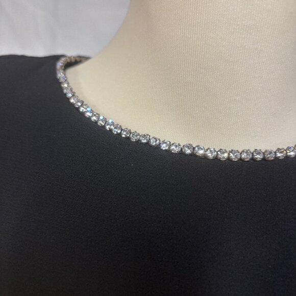 Vintage Black Tiered Dress, Sz 10 (M) - Picture 6 of 8